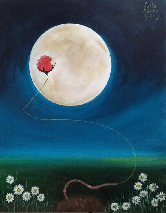 Luna Piena del Verme, vista dal pittore Franco Gotta