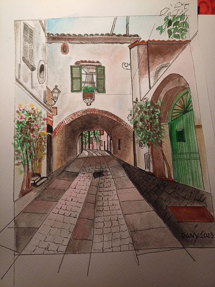 Una delle opere dell'artista Una delle opere dell'artista