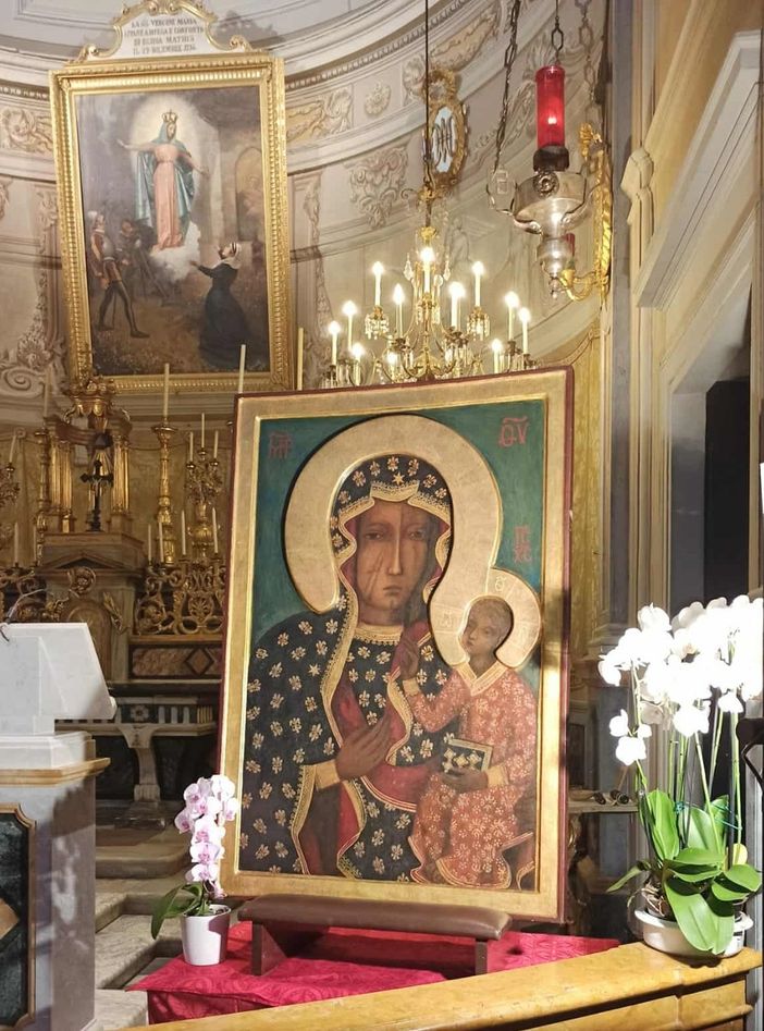 Icona della Madonna Nera di Częstochowa al Santuario antico (foto di Stefano Tibaldi)