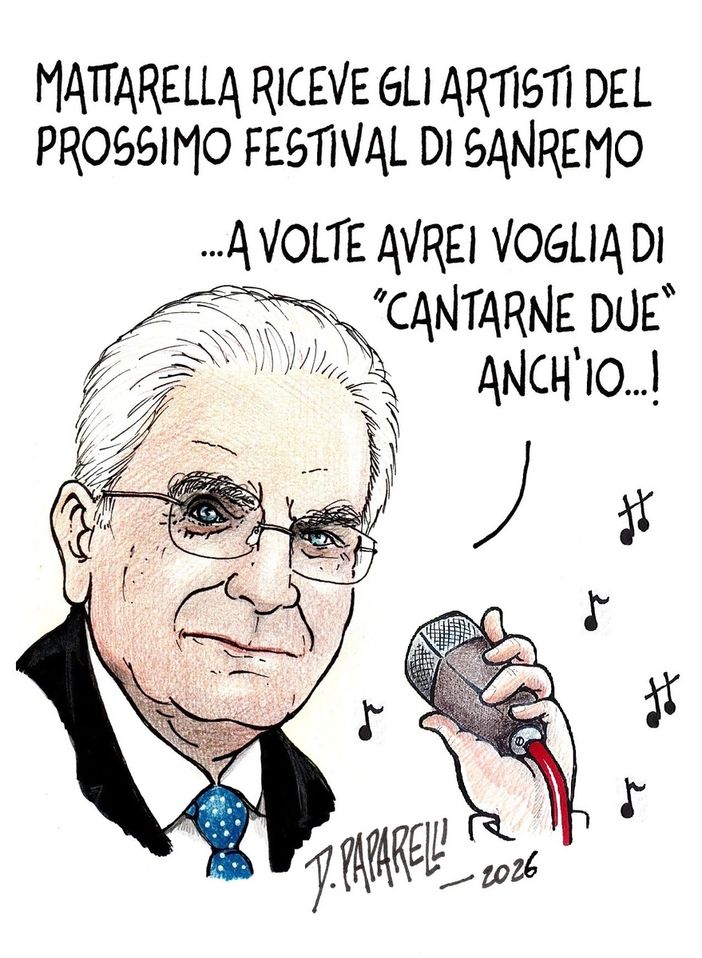 Mattarella riceve cantanti e operatori del Festival di Sanremo al Quirinale