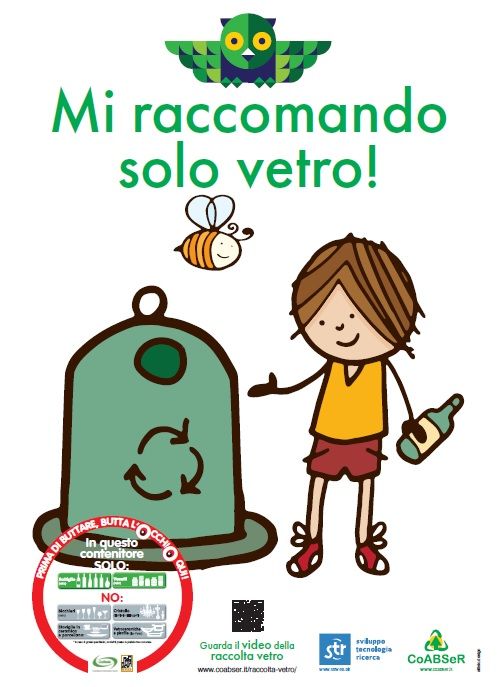 Alba: solo oggetti in vetro nelle campane verdi