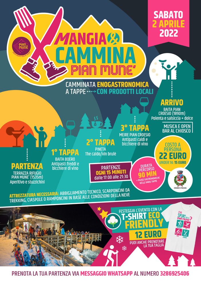 Pian Munè di Paesana: ritorna la “Mangia e Cammina”