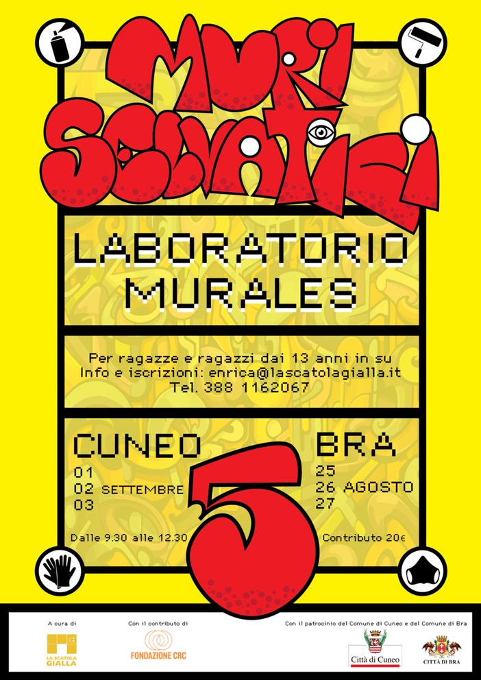 Muri Selvatici: jam session e laboratori di murales a Cuneo e Bra Muri Selvatici: jam session e laboratori di murales a Cuneo e Bra