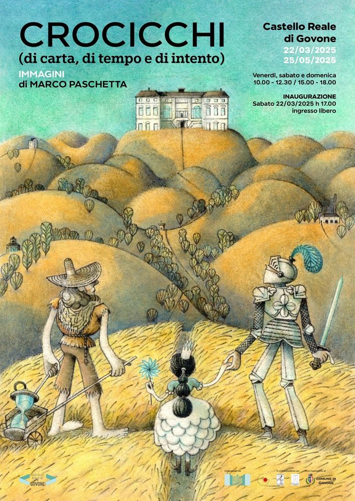 Al Castello Reale di Govone la mostra "Crocicchi" dell'illustratore cuneese Marco Paschetta