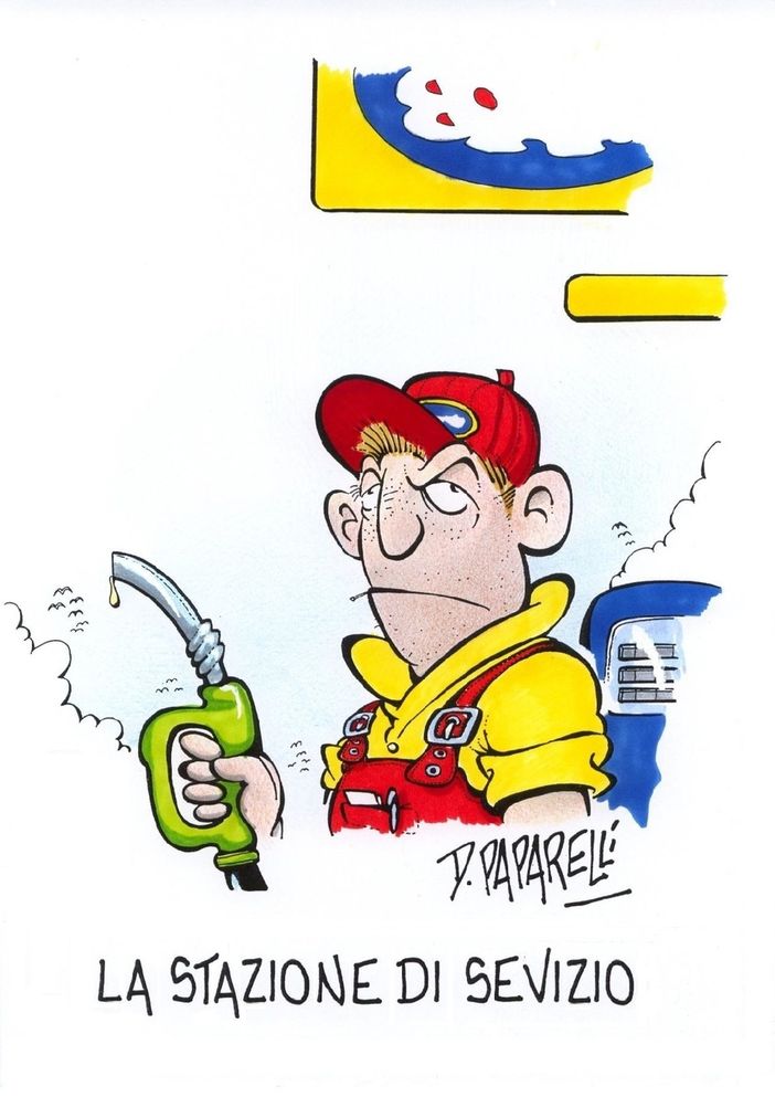 Il caro carburanti nella vignetta di Danilo Paparelli