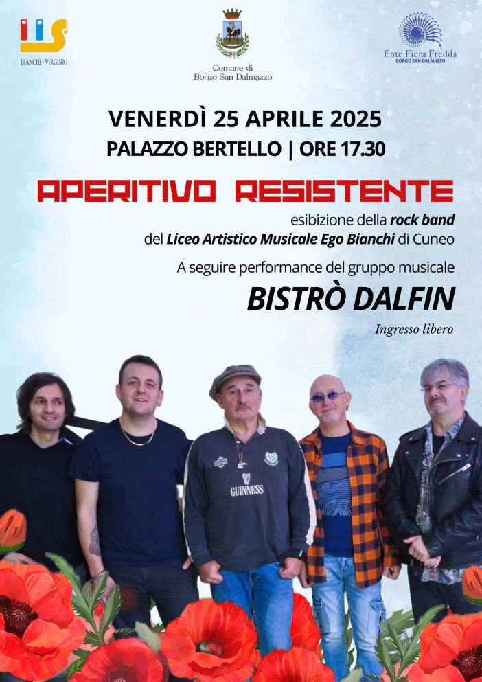 A Borgo San Dalmazzo un aperitivo Resistente per celebrare l’80° Anniversario della Liberazione A Borgo San Dalmazzo un aperitivo Resistente per celebrare l’80° Anniversario della Liberazione