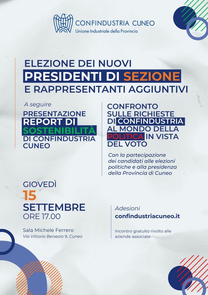 Election Day, confronto fra Confindustria e i candidati alle politiche e alla presidenza della Provincia