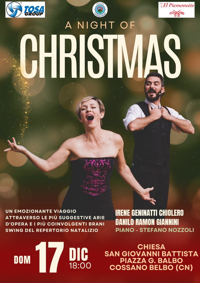 Cossano Belbo: domenica 17 dicembre il concerto "A Night of Christmas"