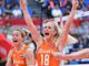 Un'esultanza di Marrit Jasper in maglia orange (credit FIVB)