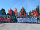 Il presidio tenuto stamane dai lavoratori