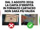 Dal 3 agosto 2026 la carta d’identità cartacea non sarà più valida: l'invito del Comune di Cuneo