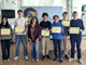 Nella foto, da sinistra a destra: Sara Dellaferrera (2B), Filippo Peano (5B), Pietro Milano, Fabio Giubellino, Nicolò Tomassetti, Daniele Marino (5E).