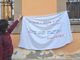 Lo striscione affisso al Da Vinci di Alba