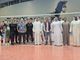 La squadra cuneese insieme con gli uomini dello sponsor Altadawi al termine dell'incontro perso con Cisterna