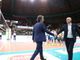 I due allenatori protagonisti della Finale: Matteo Battocchio stringe la mano a Roberto Zambonardi