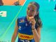 Matilde Borello dopo la conquista della medaglia di bronzo agli Europei under-16