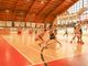 Una fase di gioco del match di Arona Una fase di gioco del match di Arona