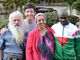 Don Gino con Patrizia Manzone e Michael Kasela: i coniugi sono direttrice e condirettore del Centro Missionario diocesano