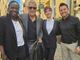 George Clooney con il personale dell'Hotel Lovera Palace