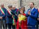 Il presidente della Regione Alberto Cirio con il sindaco Borgna e la presidente Vaschetto (Fotoservizio di Candido Capra)