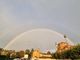 Bra, l'arcobaleno che nasce dal Santuario incanta tutti
