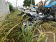 La moto coinvolta nell'incidente con il trattore