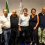 Pietro Blengini, al centro nella foto, alla sua prima designazione, nel 2018