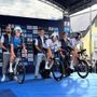 Sobrero al centro tra gli azzurri alla partenza (foto Federciclismo) Sobrero al centro tra gli azzurri alla partenza (foto Federciclismo)
