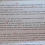 Una parte della lettera con gli errori ortografici