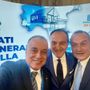 Enrico Costa, primo da destra, con il presidente della Regione Alberto Cirio e il consigliere regionale Franco Graglia