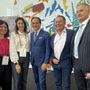 Chiara Bergadano e Daniela Ferrero di Langhe Experience con il presidente della Regione Piemonte Alberto Cirio, l’assessore regionale al Turismo Paolo Bongioanni e il direttore dell’Ente Turismo Langhe Monferrato Roero Bruno Bertero, nel corso della conferenza stampa