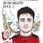 Charles Leclerc al GP di Monaco... visto dal vignettista Paparelli Charles Leclerc al GP di Monaco... visto dal vignettista Paparelli