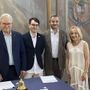 Da sinistra Giulio Marini, Alessandro Marini, Assuero Marini e Antonella Bonino