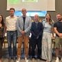 Da sinistra: Alessandra Giovannini Luca - Direttrice del Complesso Monumentale del Castello e del Parco di Racconigi, Daniela Bianco Consigliera di Amministrazione ATL del Cuneese, Andrea Capello - Consigliere con delega alla Cultura della Città di Racconigi, il Sindaco di Racconigi Valerio Oderda, Maurizio Liberti - Presidente del Gruppo Lettura di Carmagnola, Elena Piazza - coreografa e regista, Fabio Gastaldo - Direttore Hummingfields Festival, Daniela Salvestrin - Direttore ATL del Cuneese.