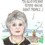 Brigitte Bardot nella vignetta di Danilo Paparelli: un omaggio alla diva che ha reso immortale Saint Tropez