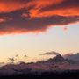 Tramonto infuocato sul Monviso, nella serata di sabato