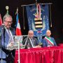 Marco Gallo mentre accoglie a Ceva il Principe Alberto II di Monaco