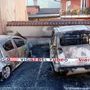 Le auto andate a fuoco