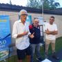 Da sinistra: Giorgio Salomone, Willi Rosso (presidente Volley Busca femminile), e Alessandro Marino Da sinistra: Giorgio Salomone, Willi Rosso (presidente Volley Busca femminile), e Alessandro Marino