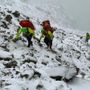Alcuni momenti dell'intervento di soccorso presso il monte Corno Stella, nel comune di Valdieri: le operazioni hanno coinvolto 118, Soccorso Alpino, Soccorso Alpino della Guardia di Finanza (Sagf) e Vigili del Fuoco