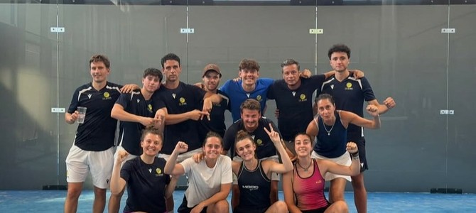 Le squadre maschile e femminile del Padel Alba