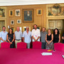 Gli amministratori che hanno preso parte alla conferenza stampa tenuta in Sala Rossa Gli amministratori che hanno preso parte alla conferenza stampa tenuta in Sala Rossa