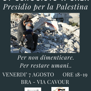 Rete Cuneese per la Palestina: venerdì a Bra il presidio mensile