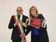Eugenia Carfora con il sindaco di Farigliano Ivano Airaldi