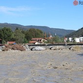 Il ponte sulla 582 nei giorni dopo l'alluvione