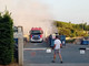 Domato l'incendio all'isola ecologica di Canale