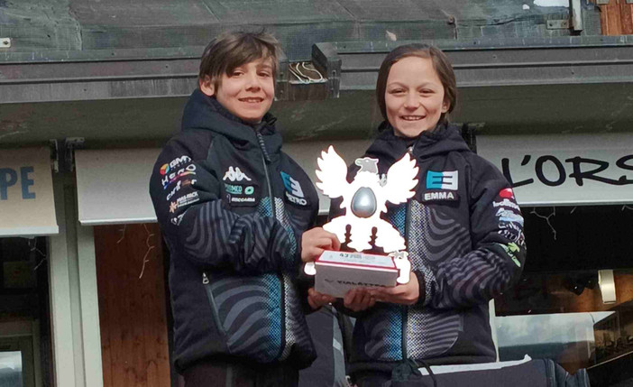 Equipe Limone con il premio dell'Uovo d'Oro di Sestriere