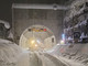 Il tunnel chiuso per neve