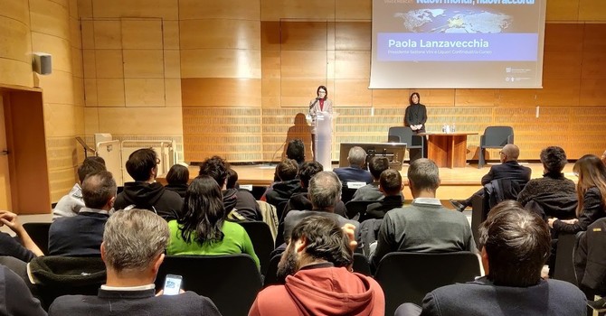 L'intervento di Paola Lanzavecchia, presidente della Sezione Vini e Distillati di Confindustria Cuneo