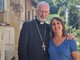 In foto monsignor Guido Marini con Silvia Gullino, curatrice della rubrica